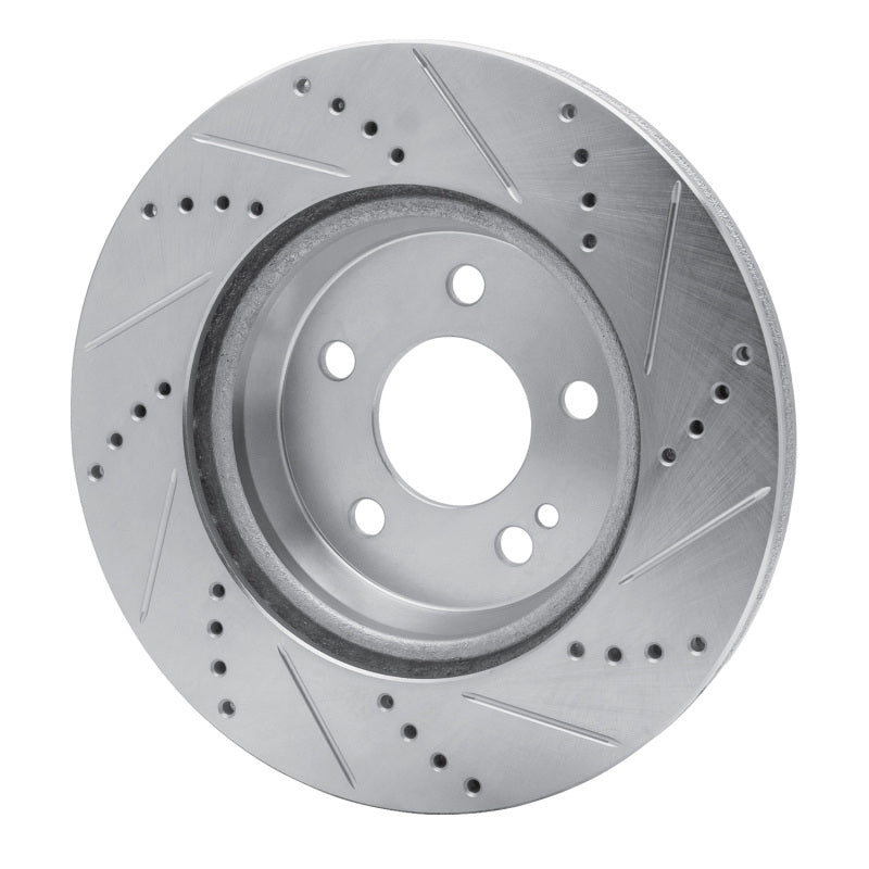 DFC 15-23 Mercedes-Benz E300 Rear Left Drilled & Slotted Silver Brake Rotor