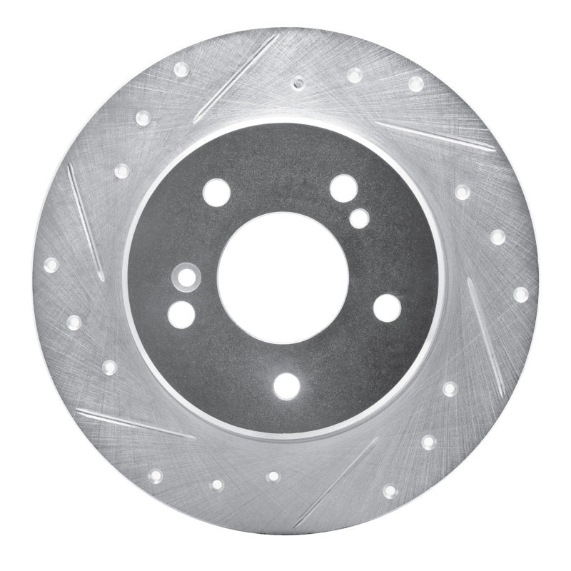 DFC 87-15 Chrysler Crossfire Rear Left Drilled & Slotted Silver Brake Rotor
