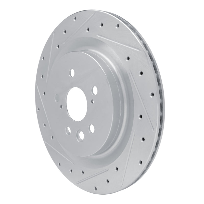 DFC 20-25 Lexus RX350h Rear Left Drilled & Slotted Silver Brake Rotor