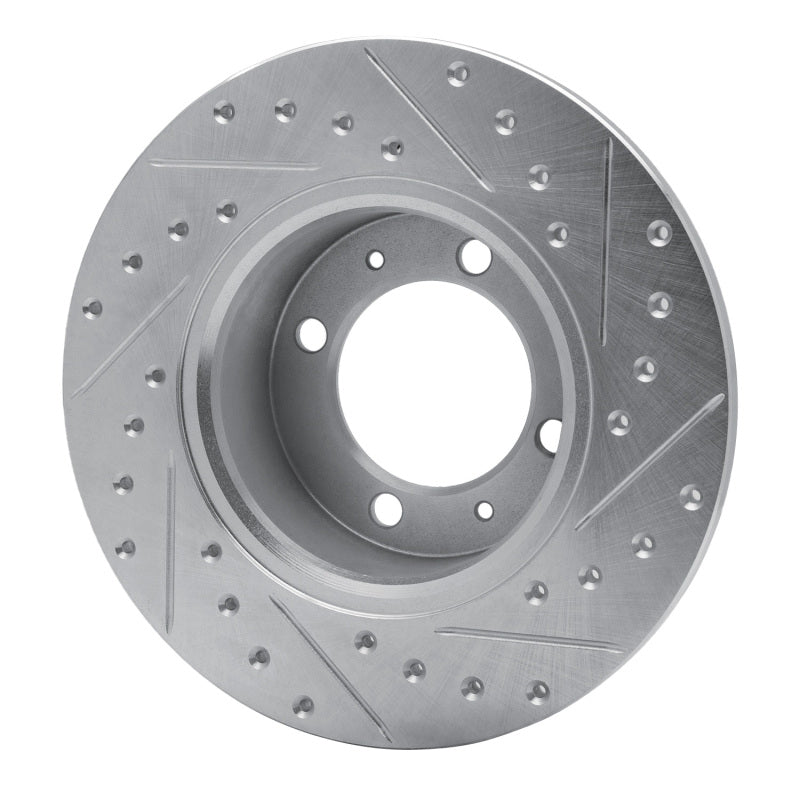 DFC 81-87 Saab 900 Front Left Drilled & Slotted Silver Brake Rotor
