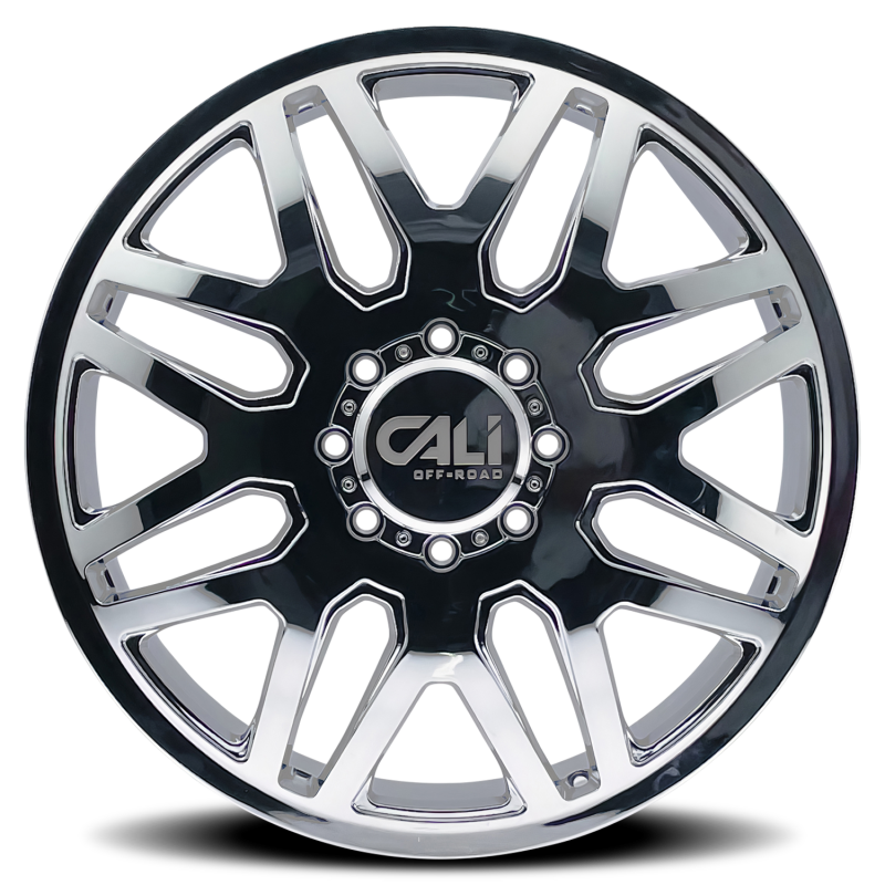Cali Off-Road 9115D Invader Dually 24x8.25 / 8x200 BP / 115mm Offset / 142mm Hub Chrome Wheel