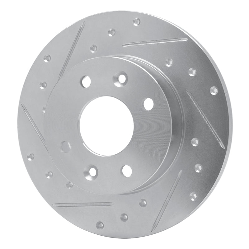 R1 81-83 Renault R18I Front Left Drilled & Slotted Silver Brake Rotor