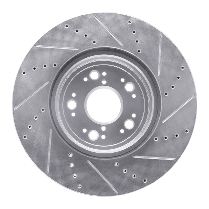 DFC 95-00 Lexus LS400 Front Left Drilled & Slotted Silver Brake Rotor