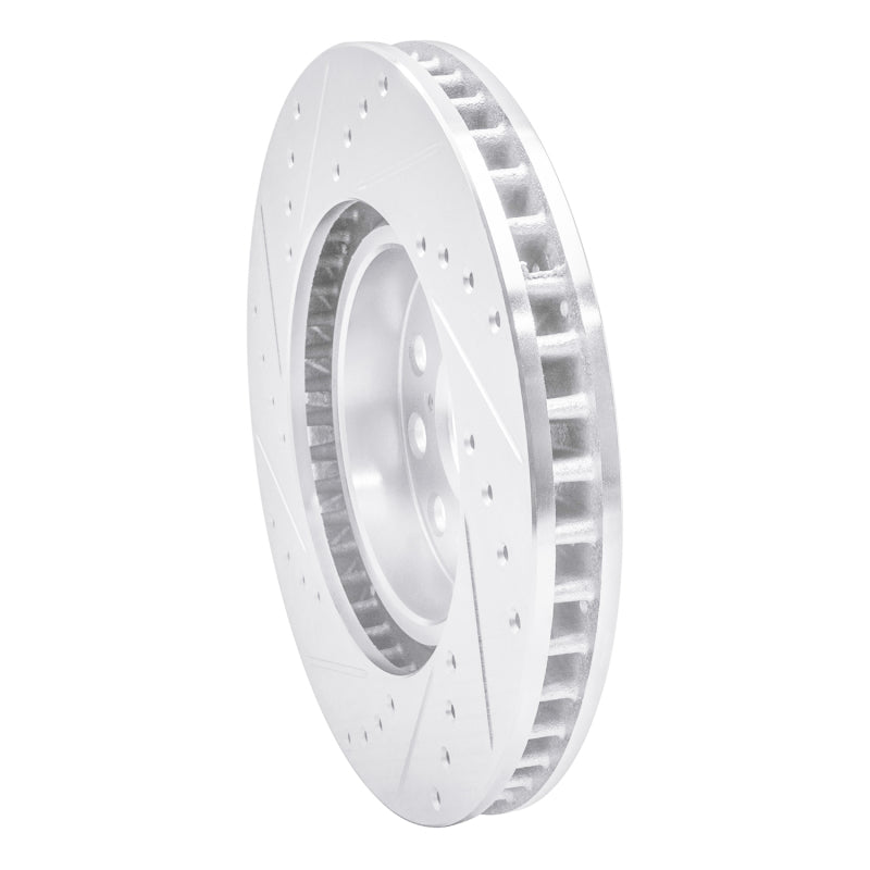 R1 93-98 Toyota Supra Front Right Drilled & Slotted Silver Brake Rotor