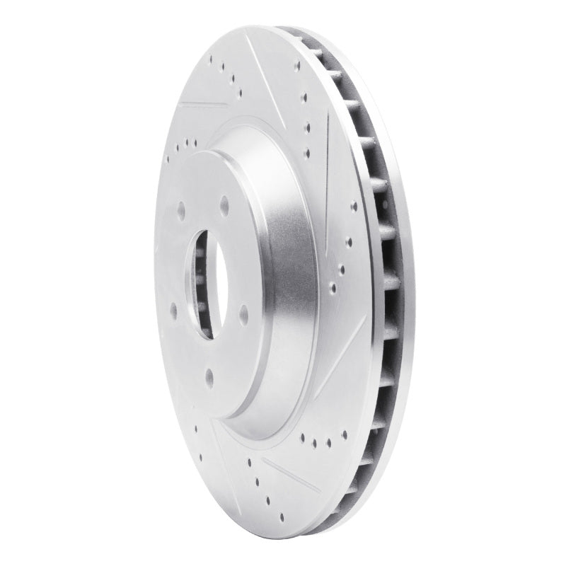 R1 88-96 Chevrolet Corvette Left Front Drilled & Slotted Silver Brake Rotor
