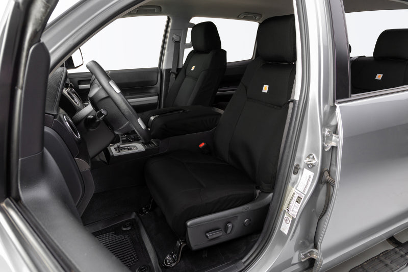 Covercraft 22-24 Chevrolet Silverado Carhartt PrecisionFit Custom Front Row Seat Covers - Blk