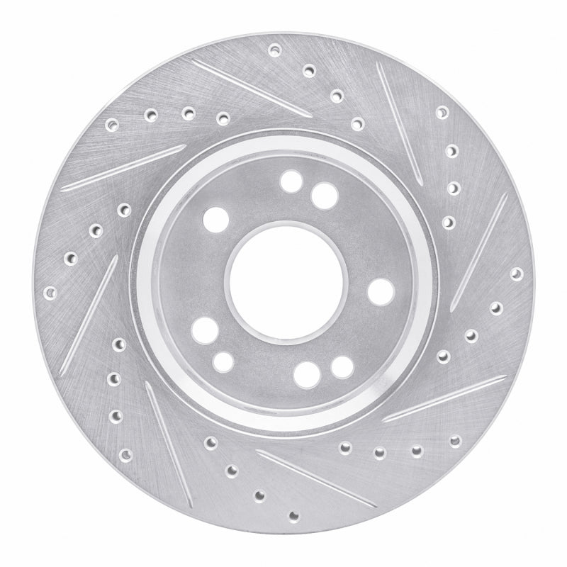 DFC 90-92 Mercedes-Benz 300TE Front Left Drilled & Slotted Silver Brake Rotor