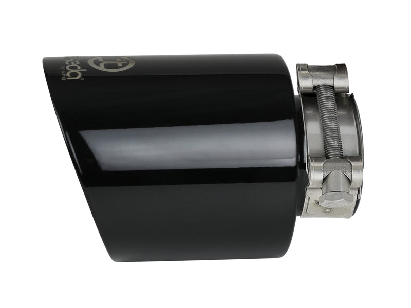 aFe Takeda Universal Exhaust Tip 2-1/2 IN Inlet x 4-1/2 IN Outlet x 7 IN L- Black