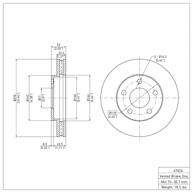R1 90-97 Buick Riviera Front Brake Rotor