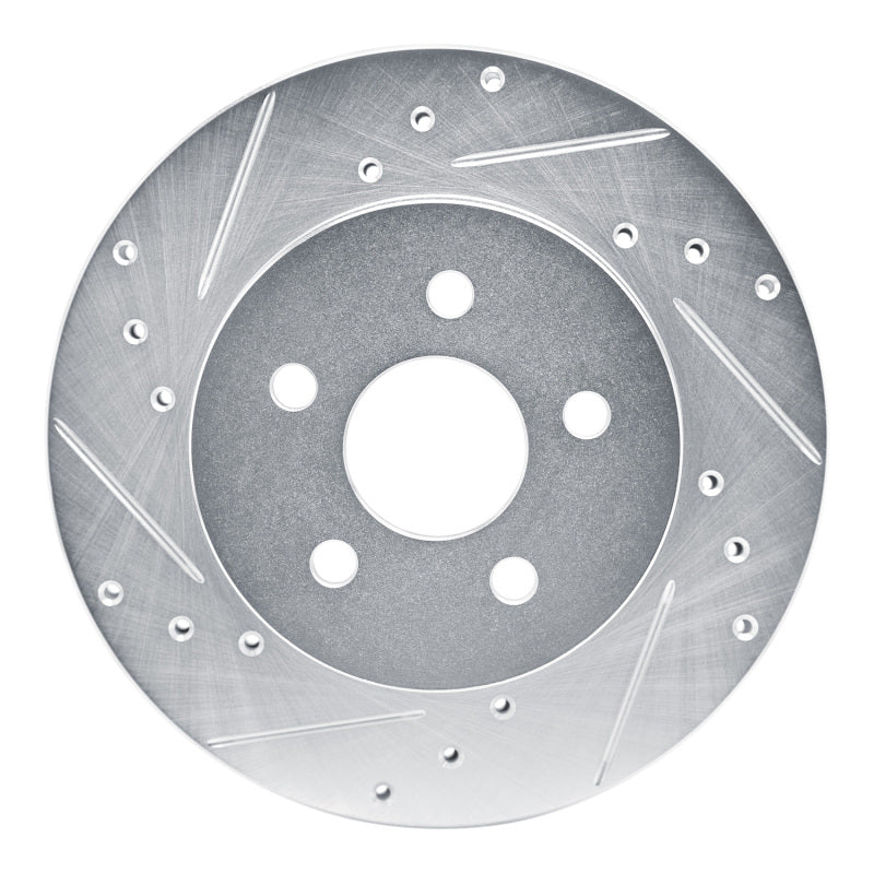 R1 88-88 Pontiac Fiero Front Left Rear Left Drilled & Slotted Silver Brake Rotor