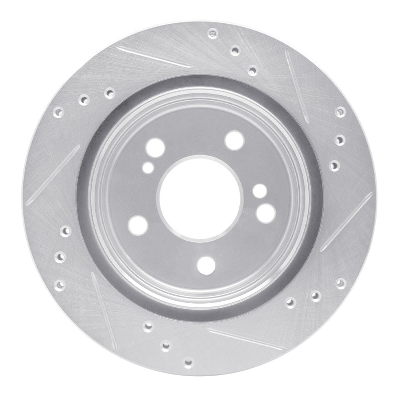 R1 92-95 Mercedes-Benz E420 Rear Left Drilled & Slotted Silver Brake Rotor