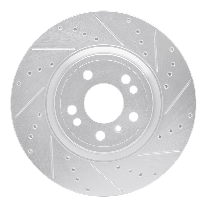 R1 12-18 Mercedes-Benz ML250 Front Right Drilled & Slotted Silver Brake Rotor