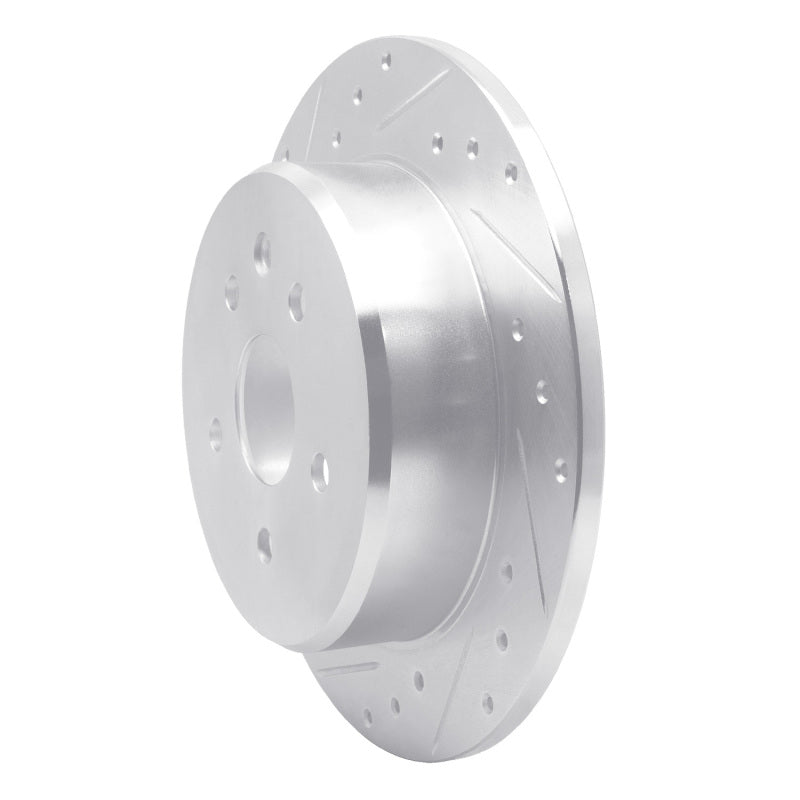 R1 98-10 Lexus GS430 Rear Left Drilled & Slotted Silver Brake Rotor