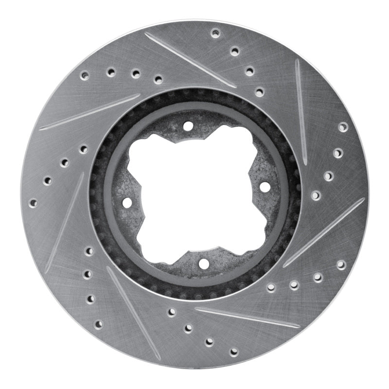 R1 91-97 Acura CL Front Left Drilled & Slotted Silver Brake Rotor