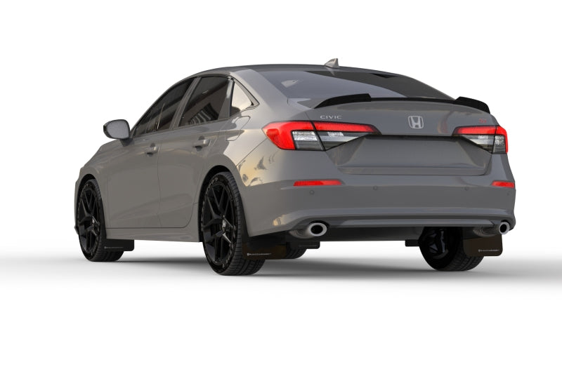Rally Armor 22-26 Honda Civic/Civic Si/Sport Black UR Mud Flap w/Grey Logo