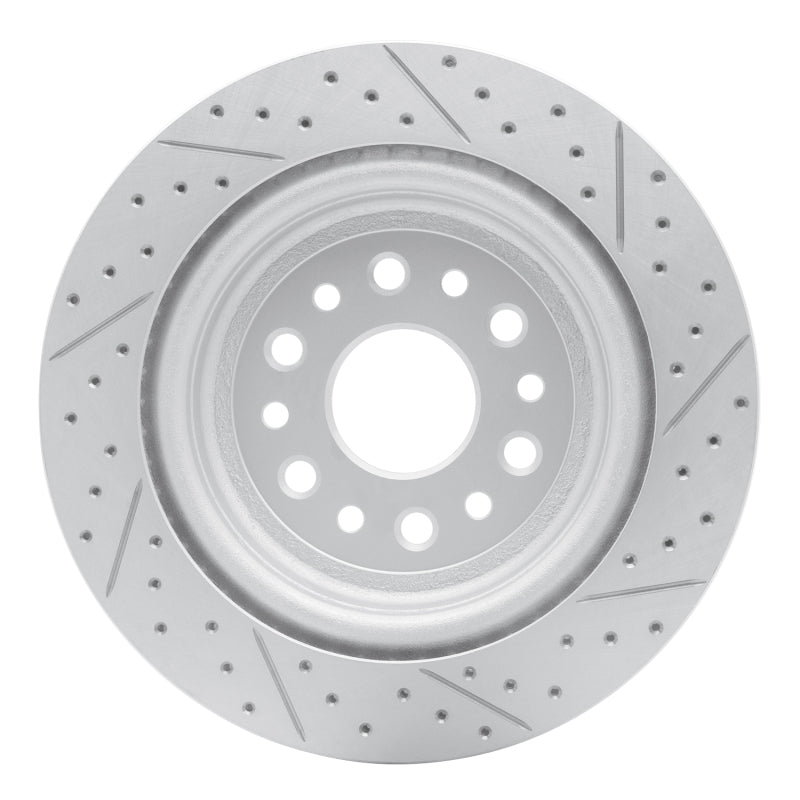 R1 19-25 Ram 1500 Rear Left Drilled & Slotted Geo-Carbon Rotor