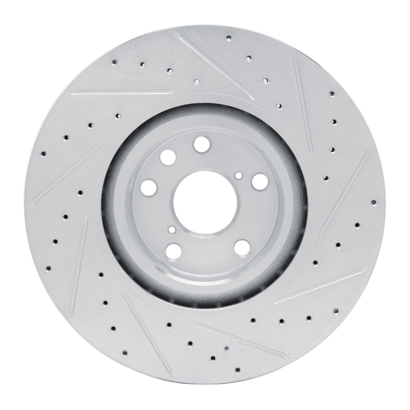 DFC 11-25 Lexus GS300 Left Front Drilled & Slotted Silver Brake Rotor