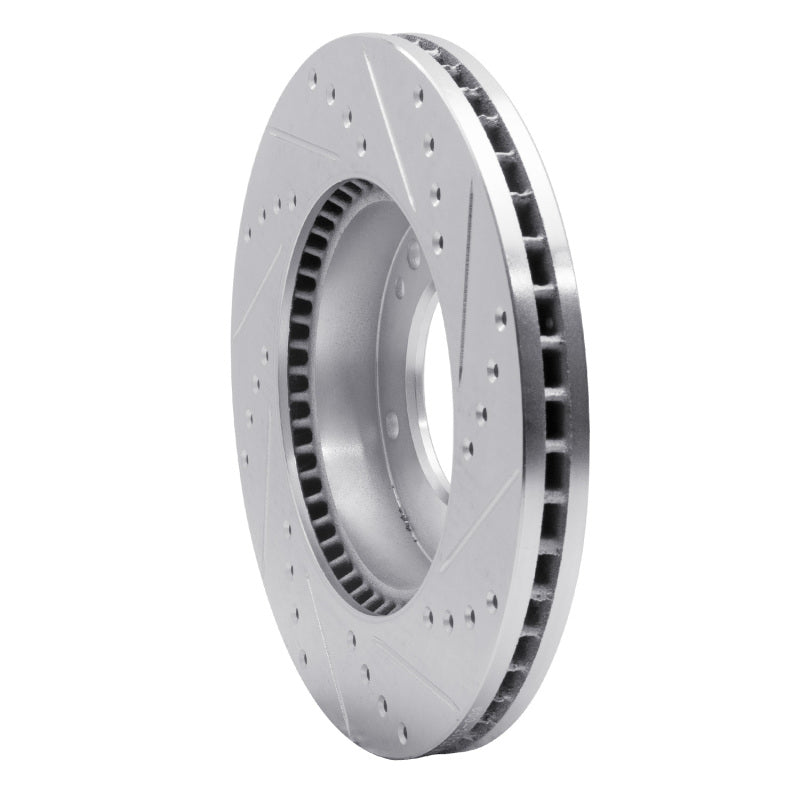 R1 07-09 Kia SORENTO Front Left Drilled & Slotted Silver Brake Rotor