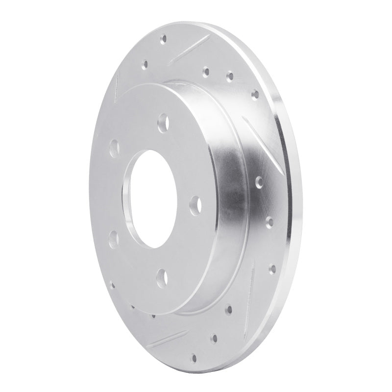 R1 86-92 Buick Reatta Rear Left Drilled & Slotted Silver Brake Rotor