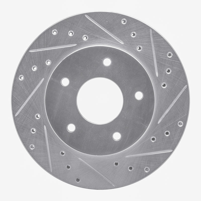 R1 78-81 Pontiac Firebird Rear Right Drilled & Slotted Silver Brake Rotor