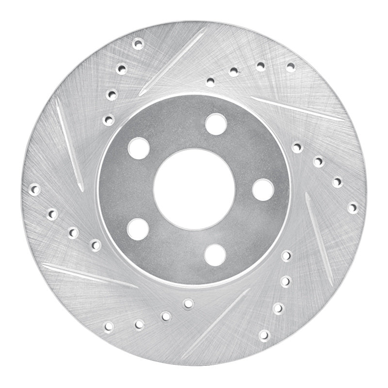 R1 90-05 Buick Skylark Front Left Drilled & Slotted Silver Brake Rotor