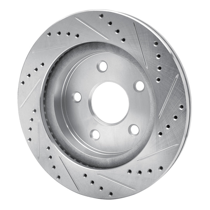 DFC 02-24 Chrysler Aspen Front Left Drilled & Slotted Silver Brake Rotor