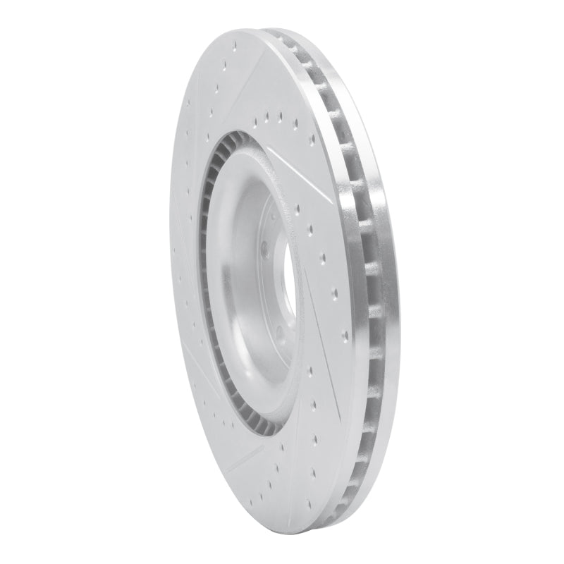DFC 04-09 Audi S4 Front Right Drilled & Slotted Silver Brake Rotor