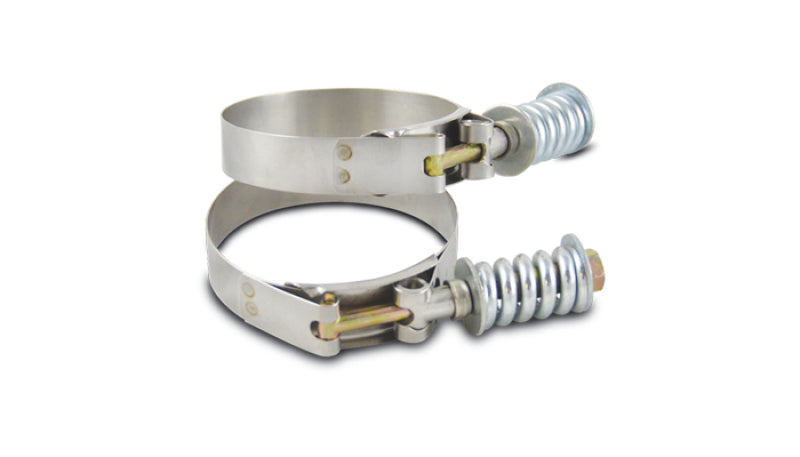 Vibrant SS T-Bolt Clamps Pack of 2 Size Range: 6.25in to 6.55in OD For use w/ 6in ID Coupling