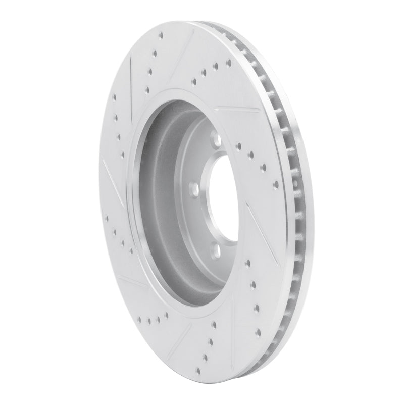 R1 03-05 Lincoln AVIATOR Front Right Drilled & Slotted Silver Brake Rotor
