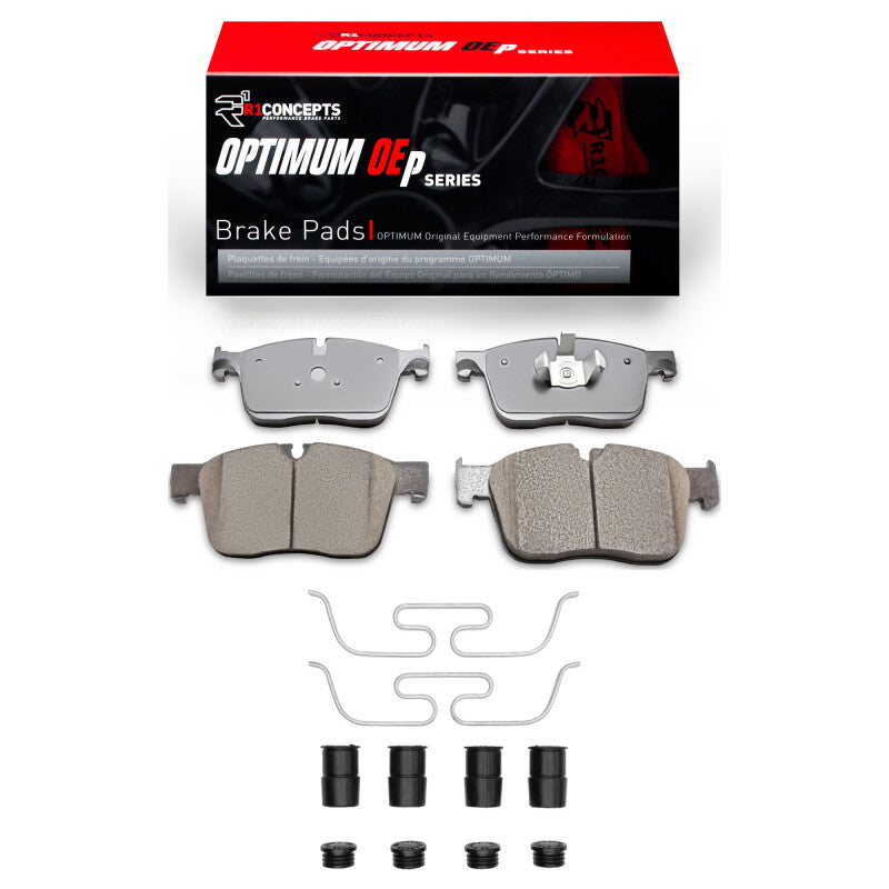 R1 2016-2025 Jaguar XE Front R1 Optimum OE Pads & Hardware Kit