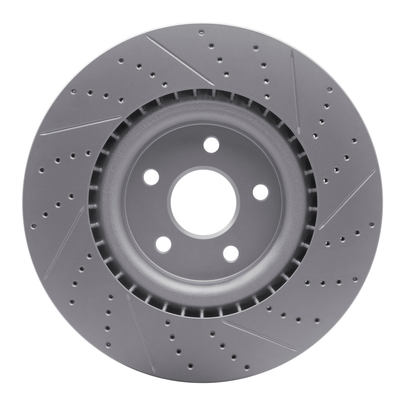 R1 12-25 Dodge Durango Front Left Drilled & Slotted Geo-Carbon Rotor