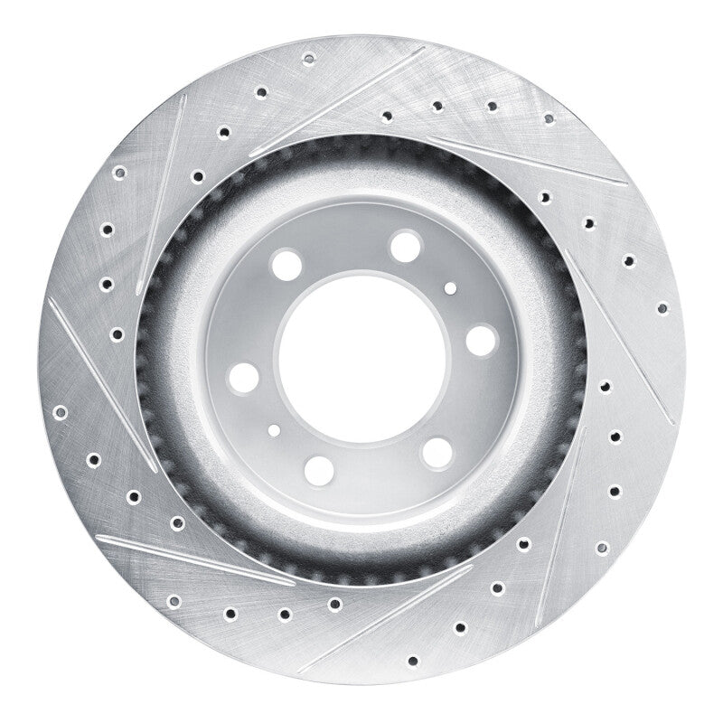 DFC 22-25 Lexus GX550 Front Right Drilled & Slotted Silver Brake Rotor