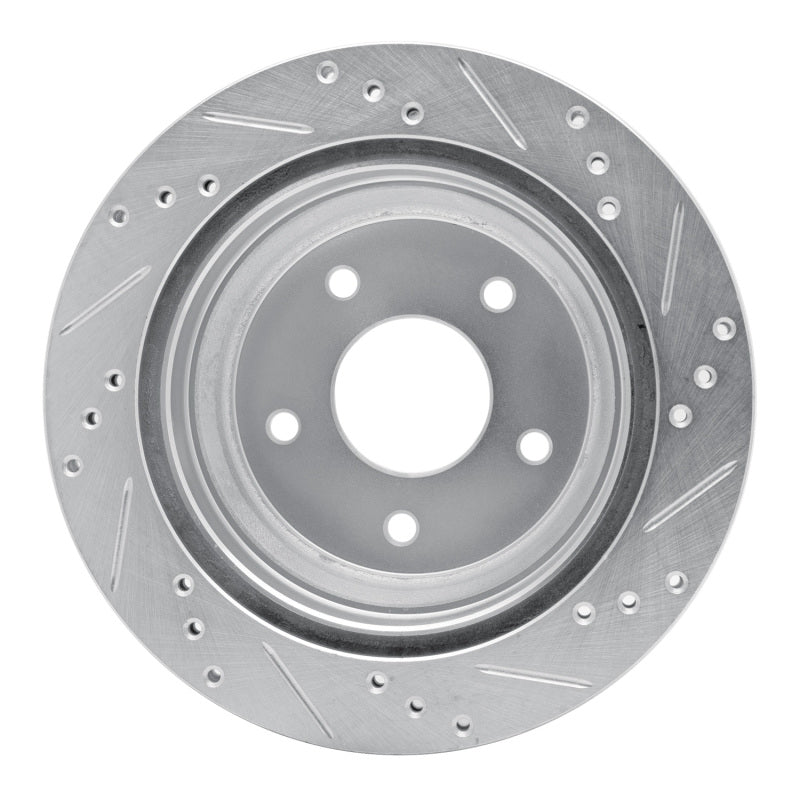 DFC 97-05 Chevrolet S10 Rear Left Drilled & Slotted Silver Brake Rotor