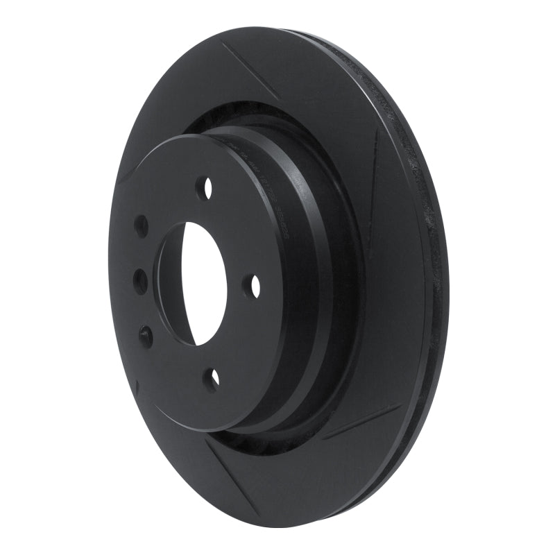 R1 95-99 BMW M3 E36 Rear Left Slotted Black Brake Rotor
