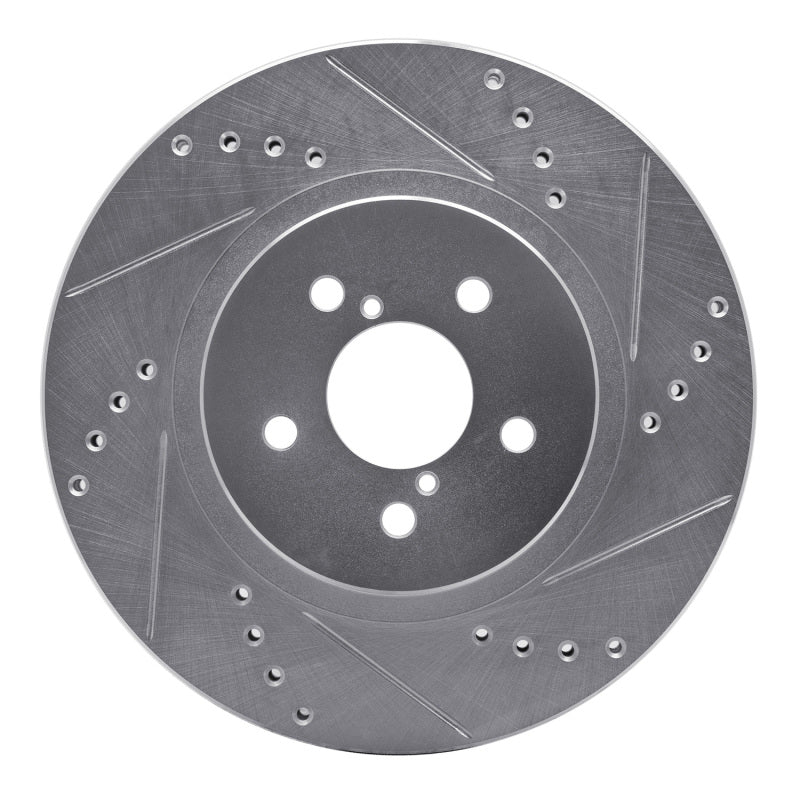 DFC 17-23 Subaru Crosstrek Front Right Drilled & Slotted Silver Brake Rotor