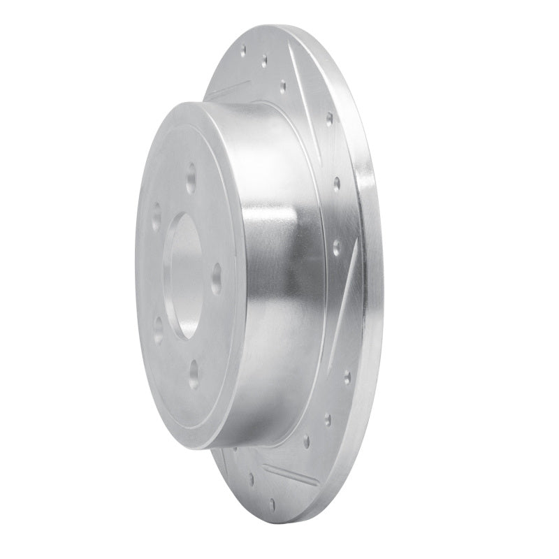 R1 03-07 Jeep Liberty Rear Right Drilled & Slotted Silver Brake Rotor