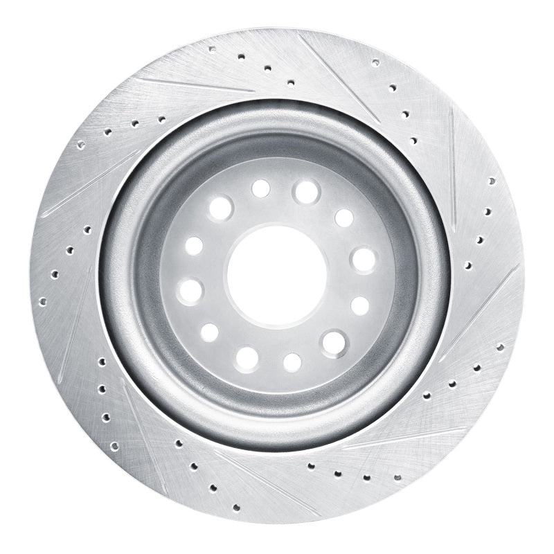 DFC 19-25 Ram 1500 Rear Left Drilled & Slotted Silver Brake Rotor