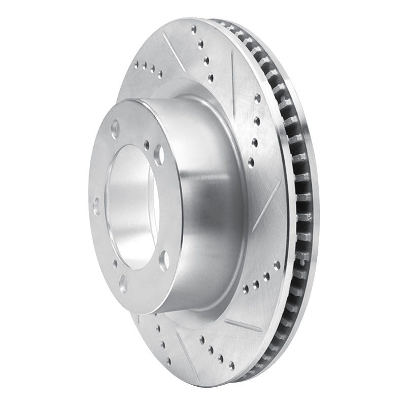 DFC 08-21 Lexus LX570 Front Right Drilled & Slotted Silver Brake Rotor