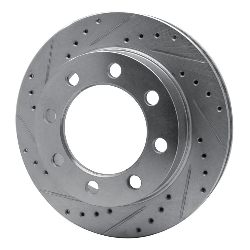 R1 71-97 Dodge D300 Front Left Drilled & Slotted Silver Brake Rotor