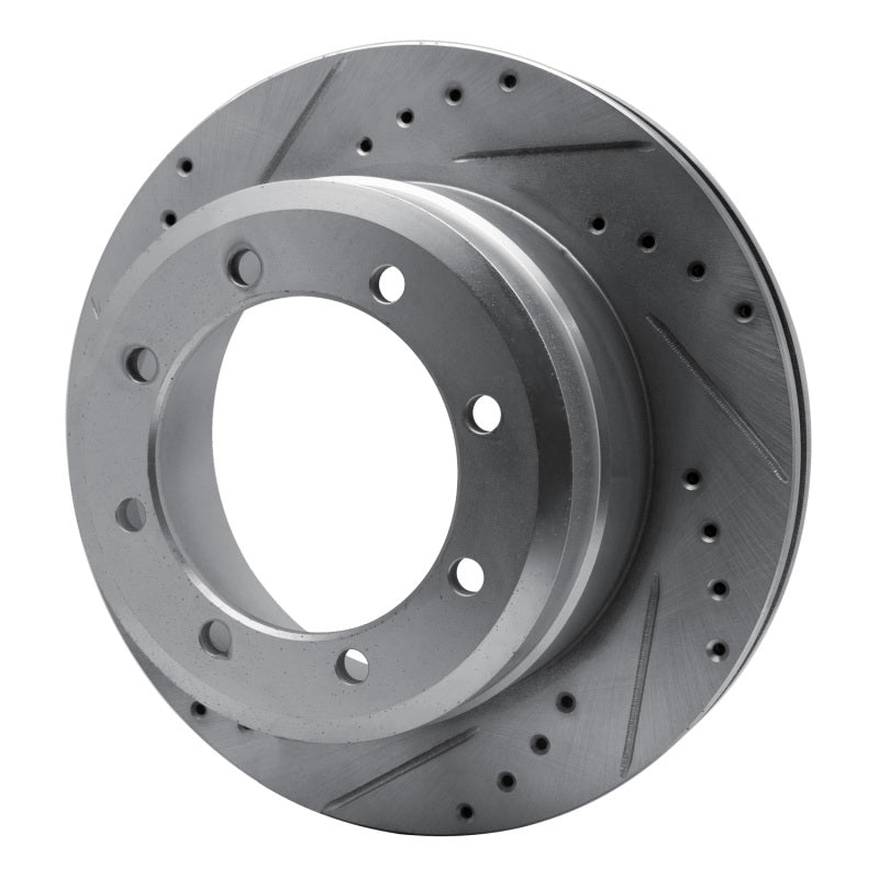 R1 05-12 Ford F-350 Super Duty 2WD Rear Left Drilled & Slotted Silver Brake Rotor