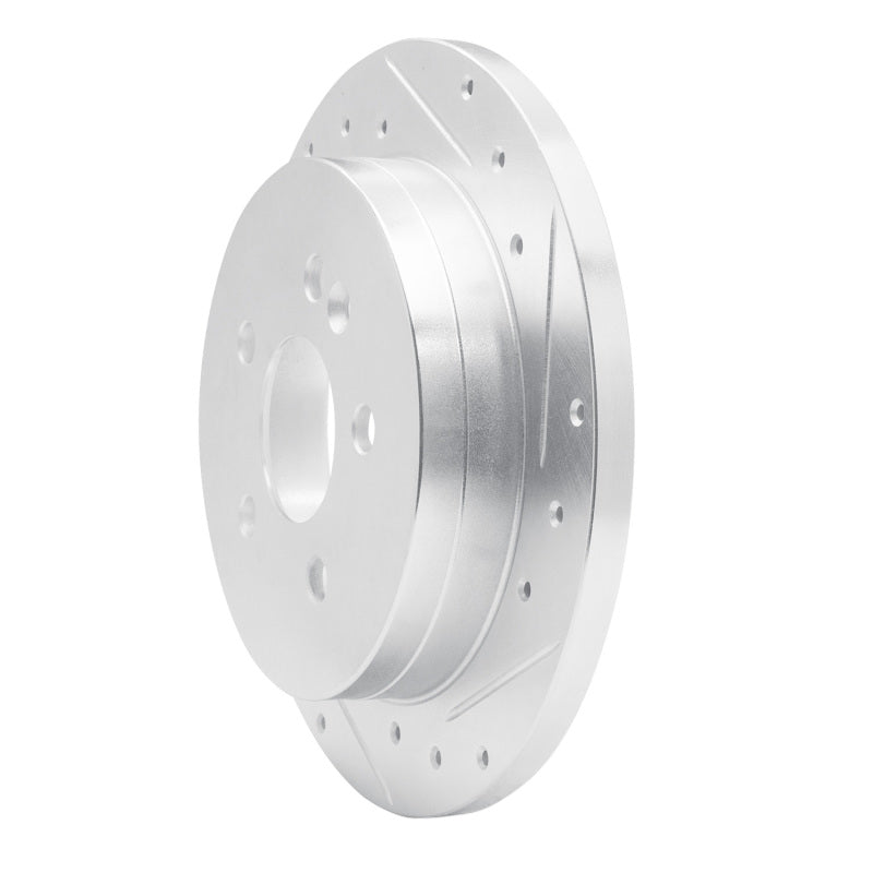 R1 98-05 Mercedes-Benz ML320 Rear Right Drilled & Slotted Silver Brake Rotor