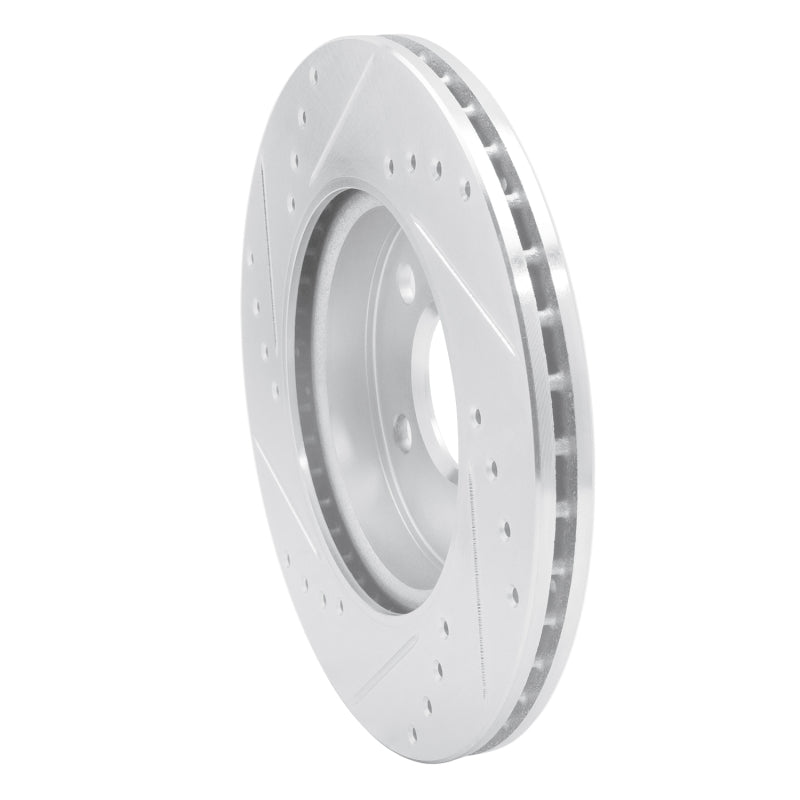 R1 14-24 Mini Cooper (Excl Clubman) Front Right Drilled & Slotted Silver Brake Rotor
