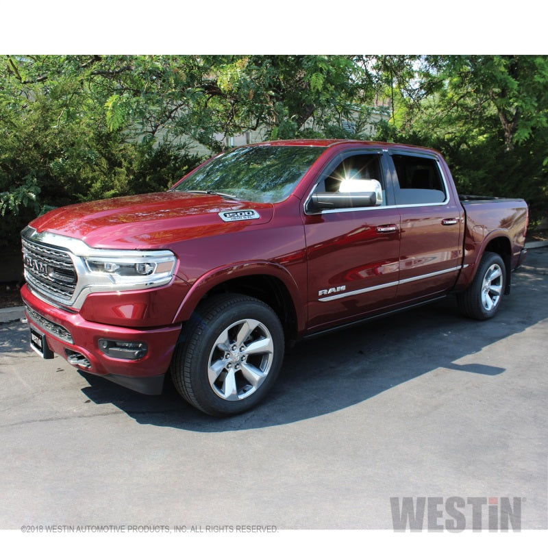 Westin 2019 RAM 1500 Crew Cab (Non Classic) Slim Wind Deflector 4pc - Smoke