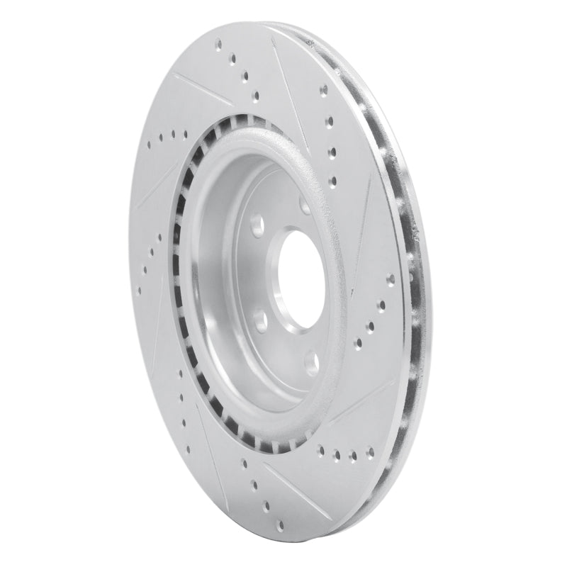 DFC 17-20 Jaguar F-Pace Rear Left Drilled & Slotted Silver Brake Rotor