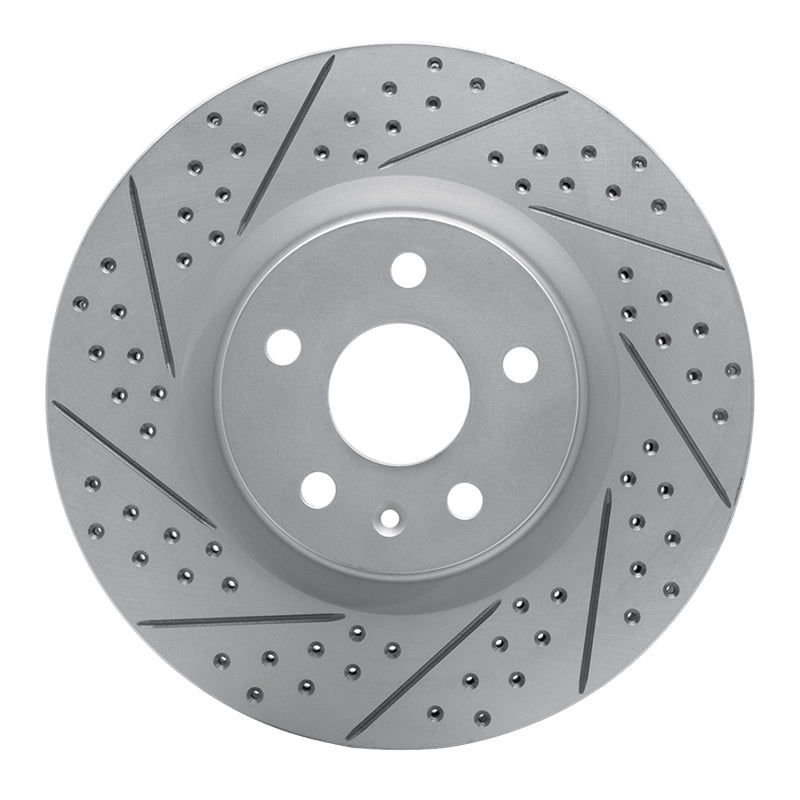 R1 08-17 Cadillac Cts Front Left Drilled & Slotted Geo-Carbon Rotor