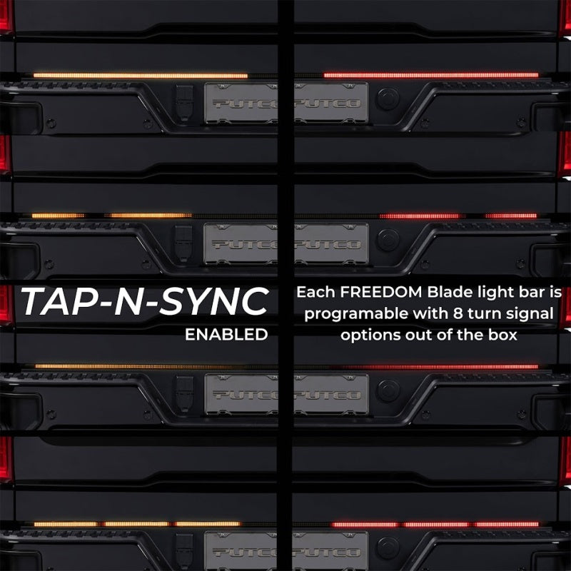 Putco 19-24 Ford Ranger 48In Direct Fit Blade Kit Tailgate Bars Equipped w Factory LED Taillamps
