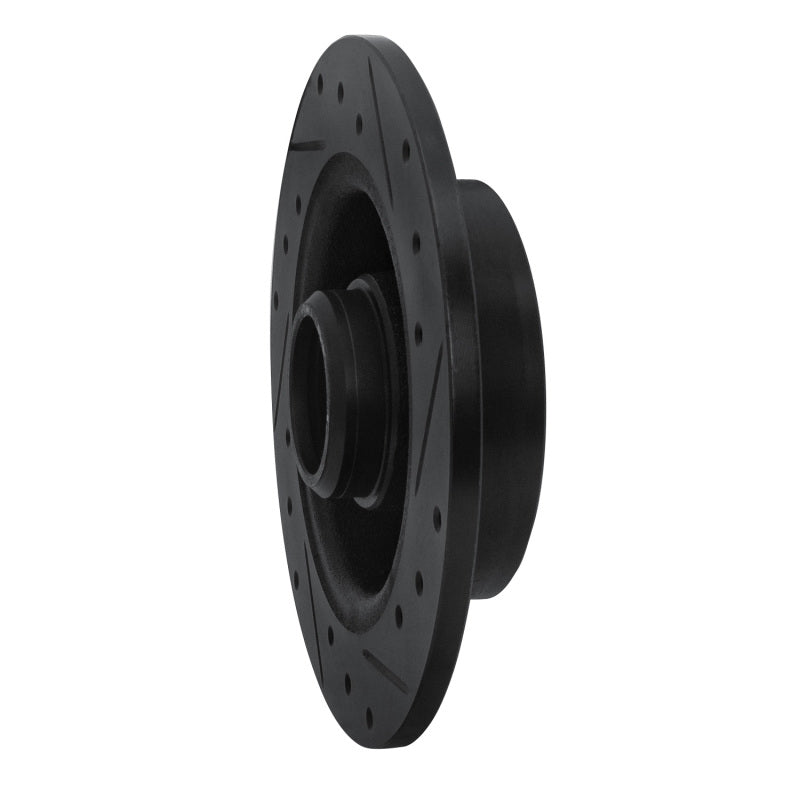 R1 88-92 Ford Probe Rear Left Drilled & Slotted Black Brake Rotor