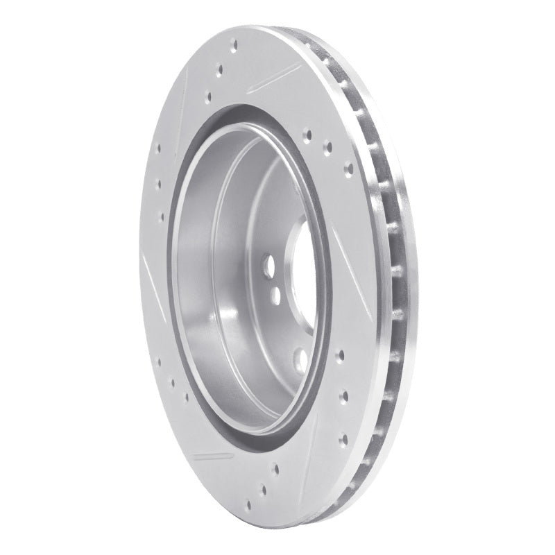 R1 92-95 Mercedes-Benz E420 Rear Right Drilled & Slotted Silver Brake Rotor