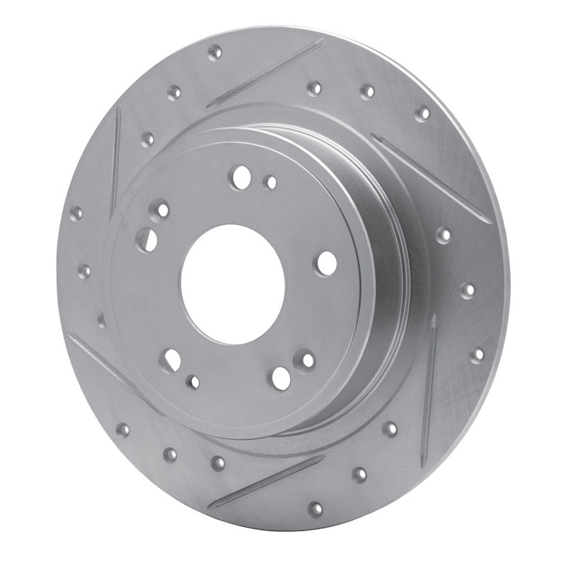 R1 05-22 Acura ILX Rear Left Drilled & Slotted Silver Brake Rotor
