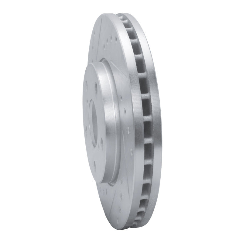 R1 92-95 Toyota MR2 Front Left Drilled & Slotted Silver Brake Rotor